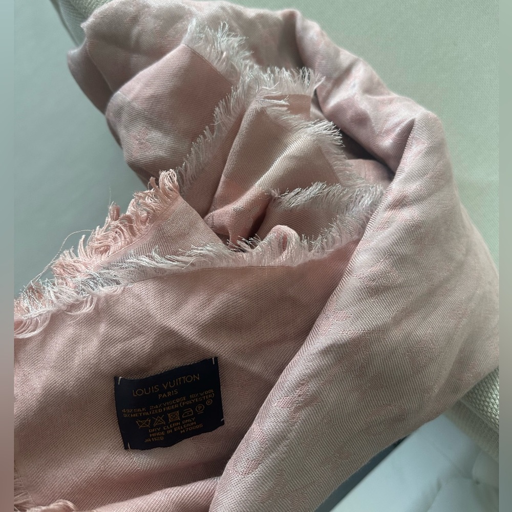 Authentic Pink Louis Vuitton scarf 💕 - Picture 7 of 15